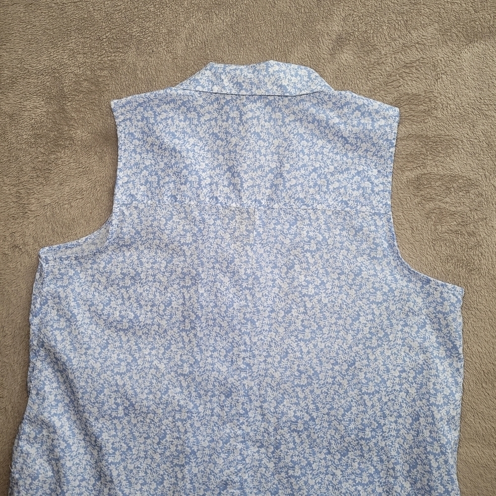 Joie button down sleeveless floral shirt dress size medium​ - Picture 9 of 13